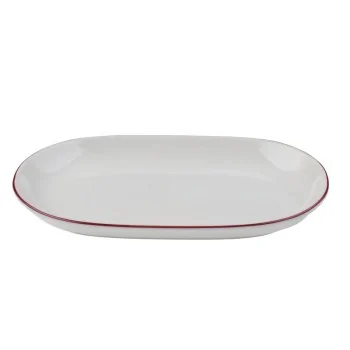 ID Fine Modest Maroon Oval Platter 14 x 9 Inch - Set of 6 pcs