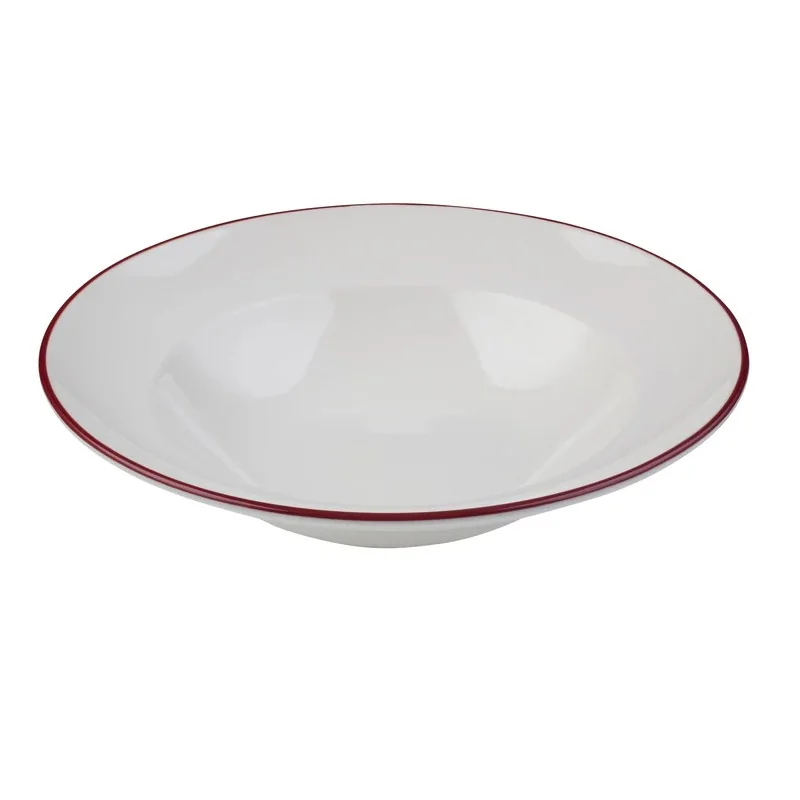 ID Fine Modest Maroon Deep Plate 9.84'' 14 oz - Set of 12 pcs