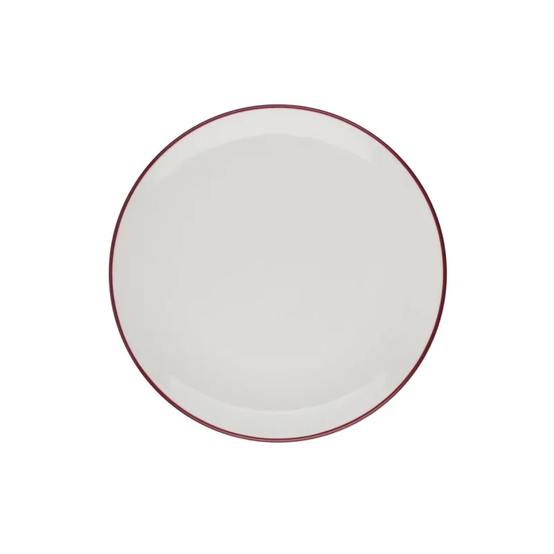 ID Fine Modest Maroon Coupe Plate 8.2 Inch - Set of 12 pcs ID Fine Modest Maroon Coupe Plate 8.2 Inch - Set of 12 pcs