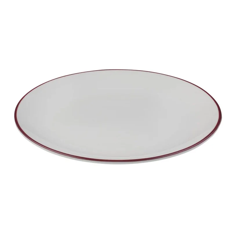 ID Fine Modest Maroon Coupe Plate 8.2 Inch - Set of 12 pcs ID Fine Modest Maroon Coupe Plate 8.2 Inch - Set of 12 pcs