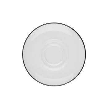 ID Fine Modest Black Saucer 6.3 Inch - Set of 12 pcs