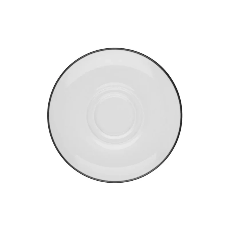ID Fine Modest Black Saucer 6.3 Inch - Set of 12 pcs