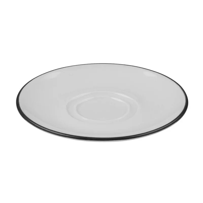ID Fine Modest Black Saucer 6.3 Inch - Set of 12 pcs