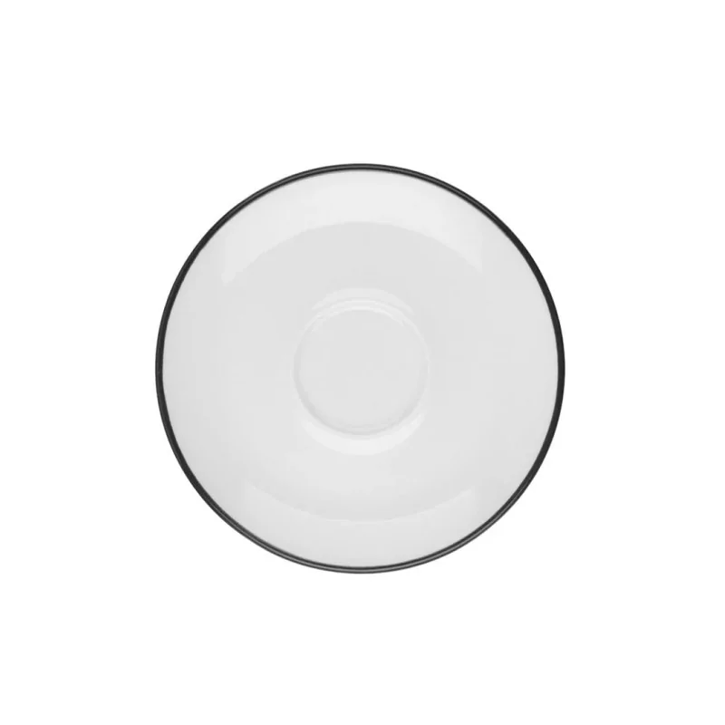ID Fine Modest Black Espresso Saucer 4.7 Inch - Set of 12 pcs