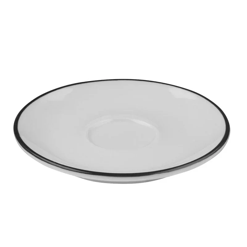 ID Fine Modest Black Espresso Saucer 4.7 Inch - Set of 12 pcs