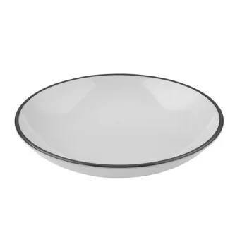 ID Fine Modest Black Deep Plate 8.8'' 26 oz - Set of 12 pcs
