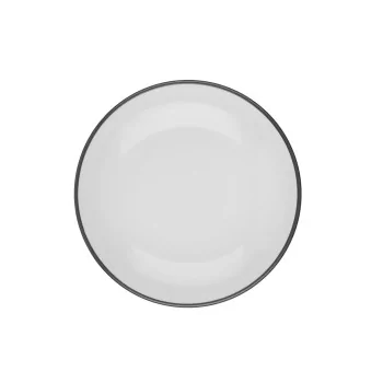 ID Fine Modest Black Deep Plate 8.8'' 26 oz - Set of 12 pcs
