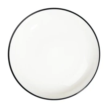 ID Fine Modest Black Deep Plate 11.8'' 65 oz - Set of 6 pcs