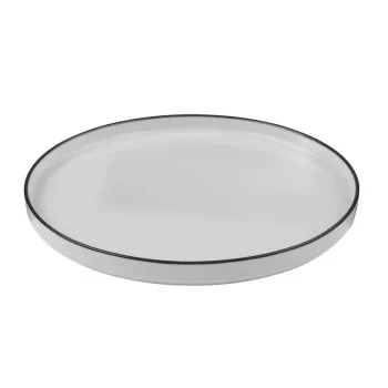 ID Fine Modest Black High Wall Plate 8.27 Inch - Set of 6 pcs