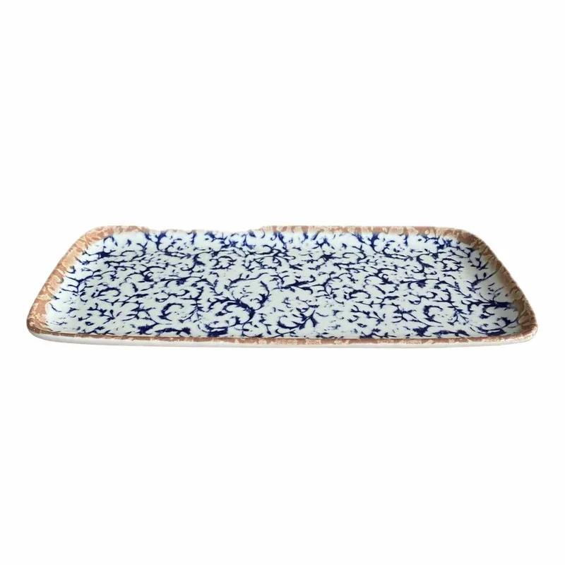 ID Fine Venecia Blue Fine China Rectangular Platter 13.5 x 6.4 Inch - Set of 6 pcs ID Fine Venecia Blue Fine China Rectangular Platter 13.5 x 6.4 Inch - Set of 6 pcs