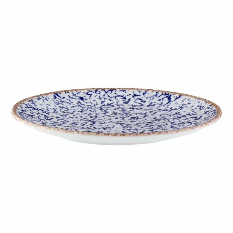 ID Fine Venecia Blue Fine China Coupe Plate 8.2 Inch - Set of 12 pcs ID Fine Venecia Blue Fine China Coupe Plate 8.2 Inch - Set of 12 pcs
