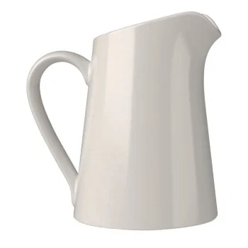 ID Fine Bevel White Vitreous China Creamer 4'' 5oz - Set of 6 pcs