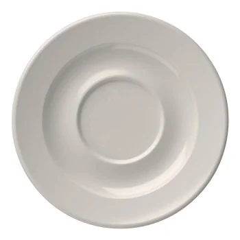 ID Fine Frame White Vitreous China Saucer 5 Inch - Set of 12 pcs