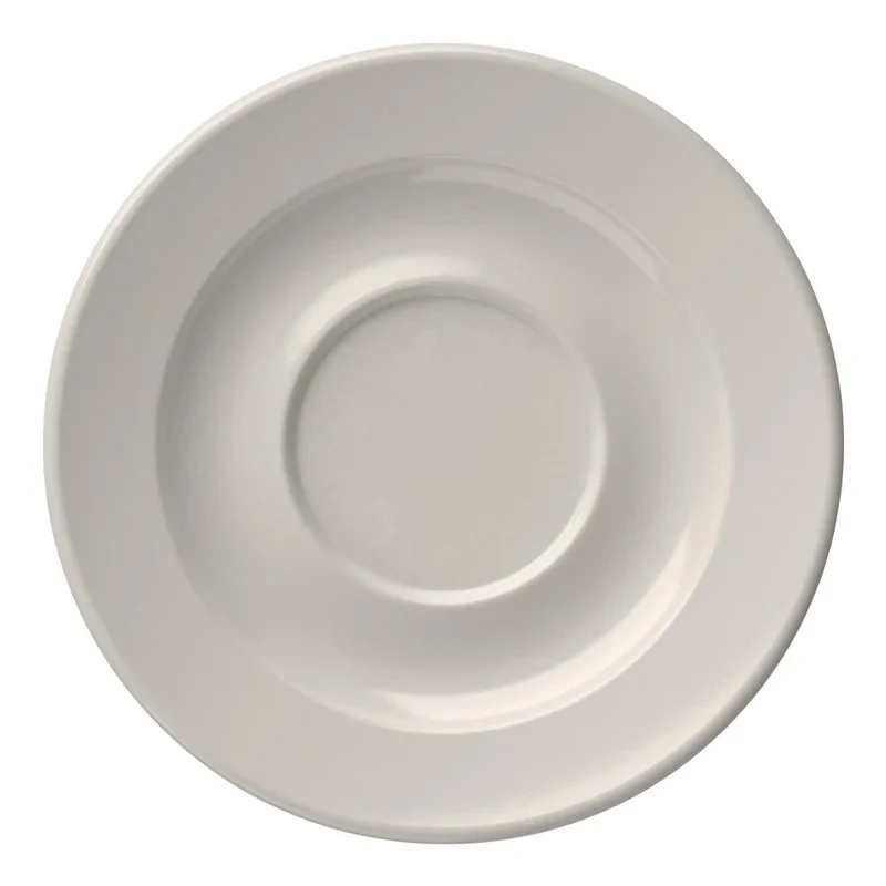 ID Fine Frame White Vitreous China Saucer 5 Inch - Set of 12 pcs