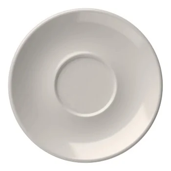 ID Fine Lona White Vitreous China Espresso Saucer 4.86 Inch - Set of 12 pcs