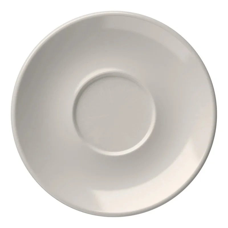 ID Fine Lona White Vitreous China Espresso Saucer 4.86 Inch - Set of 12 pcs