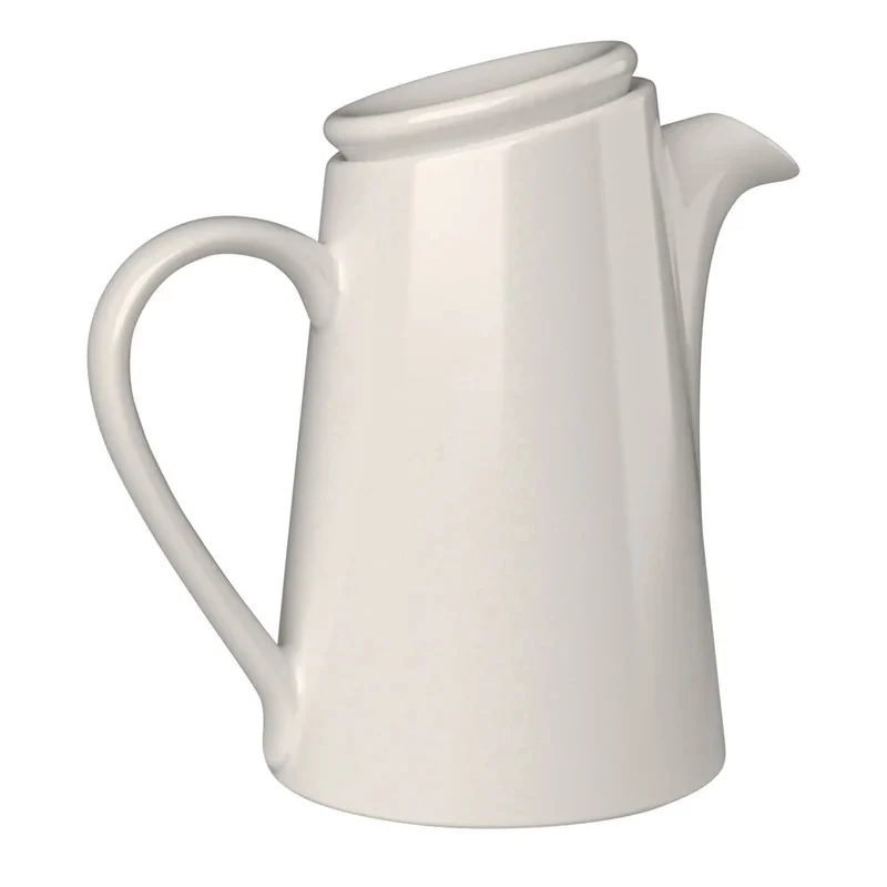 ID Fine Bevel White Vitreous China Coffee Jug 6.6'' 20oz - Set of 4 pcs ID Fine Bevel White Vitreous China Coffee Jug 6.6'' 20oz - Set of 4 pcs
