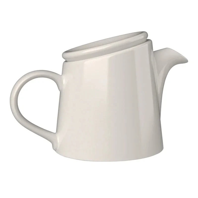 ID Fine Bevel White Vitreous China Tea Pot 5.2'' 27oz - Set of 4 pcs ID Fine Bevel White Vitreous China Tea Pot 5.2'' 27oz - Set of 4 pcs