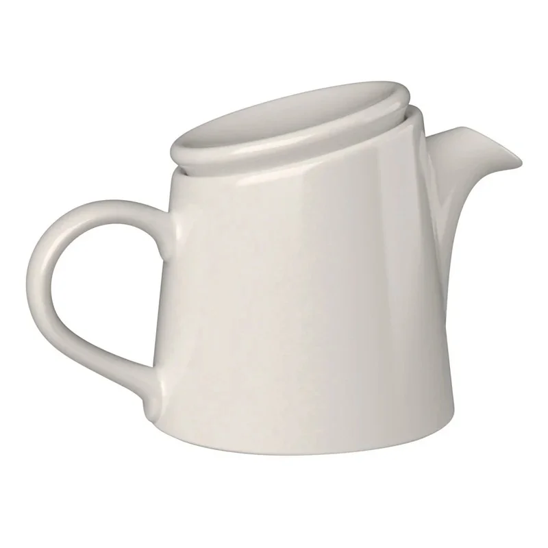 ID Fine Bevel White Vitreous China Tea Pot 4.6'' 14oz - Set of 4 pcs
