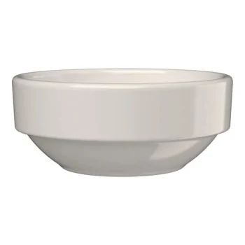 ID Fine Joker White Fine China Stacking Bowl 4'' 6oz - Set of 24 pcs