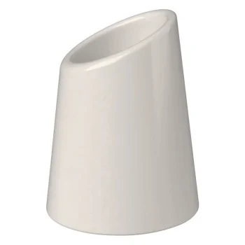 ID Fine Bevel White Vitreous China Toothpick Holder 2.5 Inch - Set of 12 pcs
