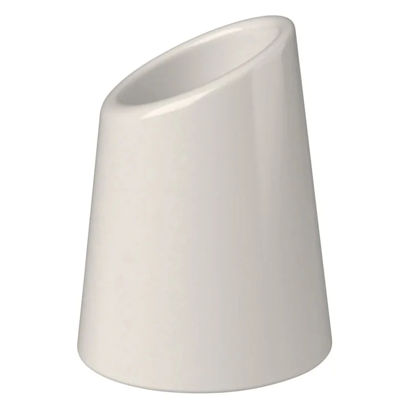 ID Fine Bevel White Vitreous China Toothpick Holder 2.5 Inch - Set of 12 pcs