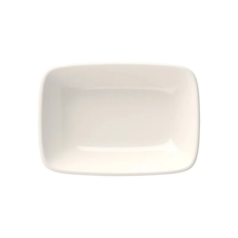 ID Fine Quadro White Fine China Rectangular Platter 3.5 x 2.5 Inch - Set of 12 pcs