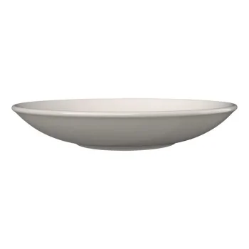 ID Fine Foundation Valle White Fine China Deep Plate 9.86 Inch - Set of 12 pcs
