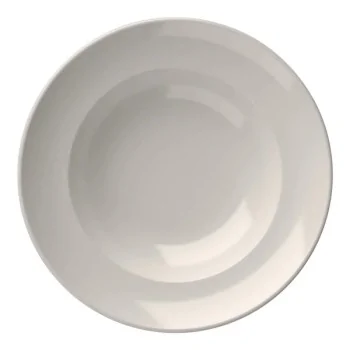 ID Fine Foundation Miro White Fine China Deep Plate 9.9 Inch - Set of 12 pcs