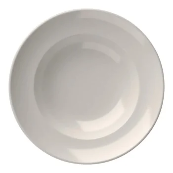 ID Fine Foundation Miro White Fine China Deep Plate 8 Inch - Set of 12 pcs