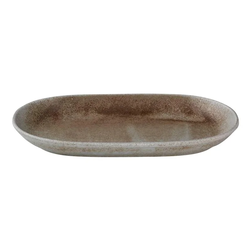 ID Fine Mellow Green Oval Platter 13 x 8 Inch- Set of 6 pcs