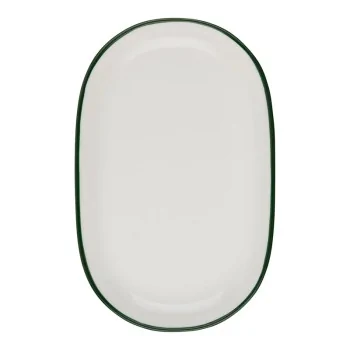 ID Fine Modest Green Coupe Oval Platter – 14 x 9 Inch - set of 6