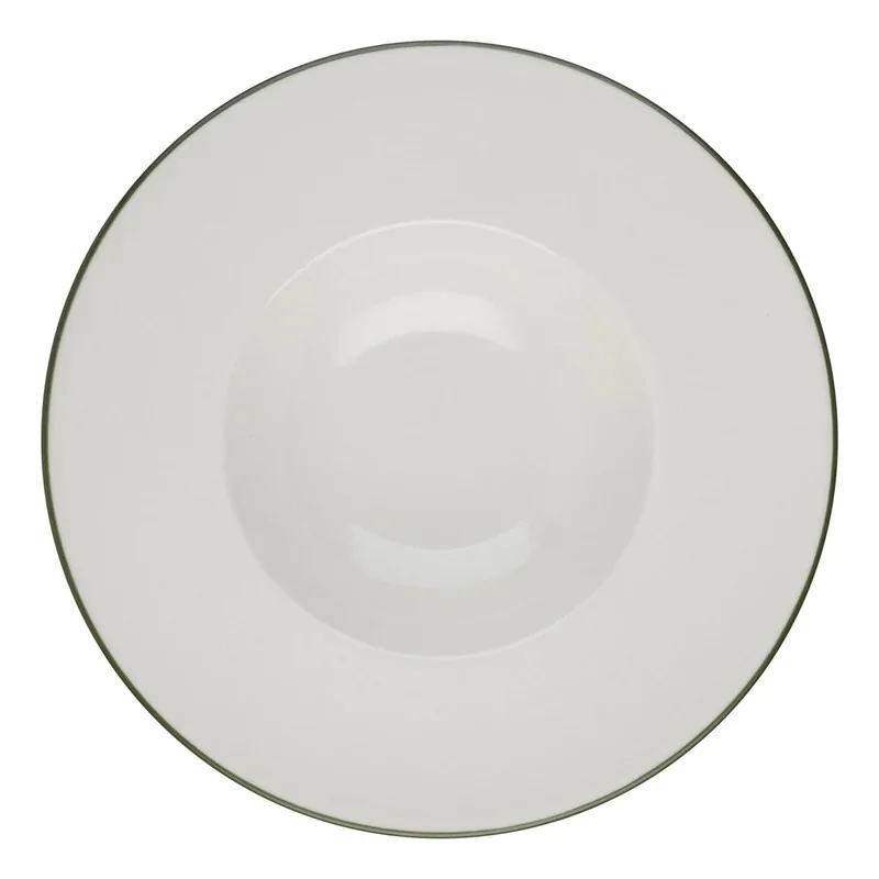 ID Fine Modest Green Deep Plate – 11.4 Inch - set of 6 ID Fine Modest Green Deep Plate – 11.4 Inch - set of 6