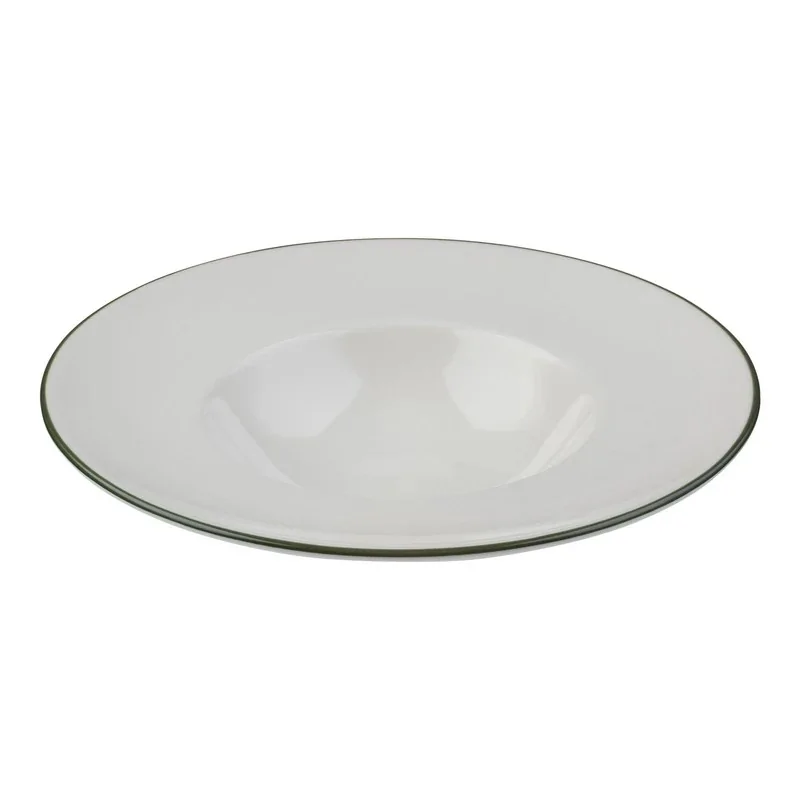 ID Fine Modest Green Deep Plate – 11.4 Inch - set of 6 ID Fine Modest Green Deep Plate – 11.4 Inch - set of 6