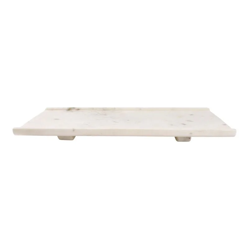 Chic 13.8 x 7.1In Rectangle Platter Pura White Marble - Set of 4 pcs Chic 13.8 x 7.1In Rectangle Platter Pura White Marble - Set of 4 pcs