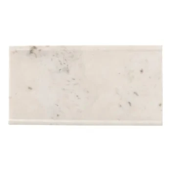Chic 13.8 x 7.1In Rectangle Platter Pura White Marble - Set of 4 pcs