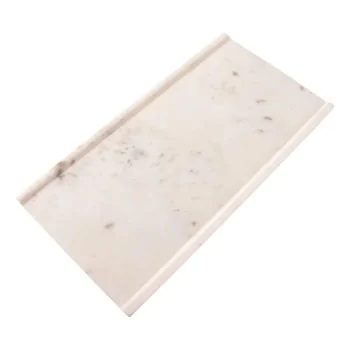 Chic 13.8 x 7.1In Rectangle Platter Pura White Marble - Set of 4 pcs