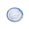 12.80'' Plate Amorf Blue With White Glass - set of 9