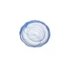 11.02'' Plate Amorf Blue W White Glass - set of 16