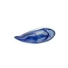 12.9 x 7.09'' Plt Auster Blue White Glass - set of 9