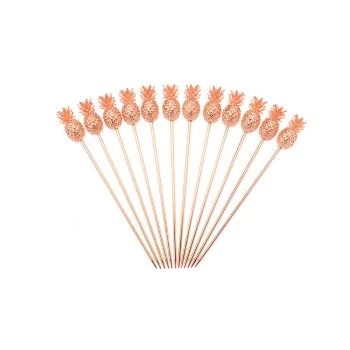 Barfly Cocktail Picks - Pineapple - 4 3/8" - Copper Plated - Set of 24