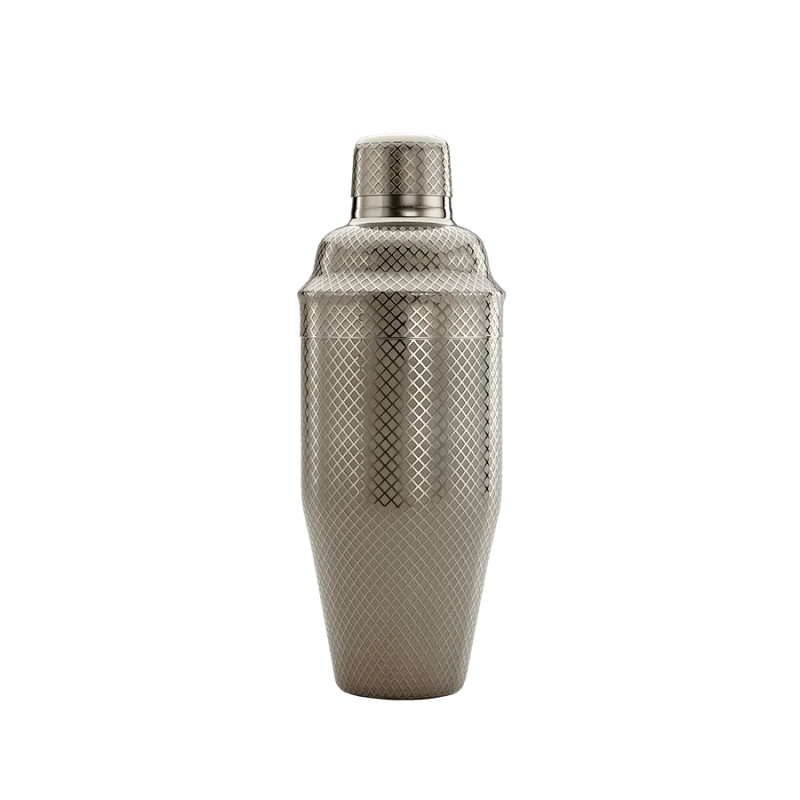 Barfly 3 pc. Diamond Lattice Japanese Cocktail Shaker Set - Black - Set of 6