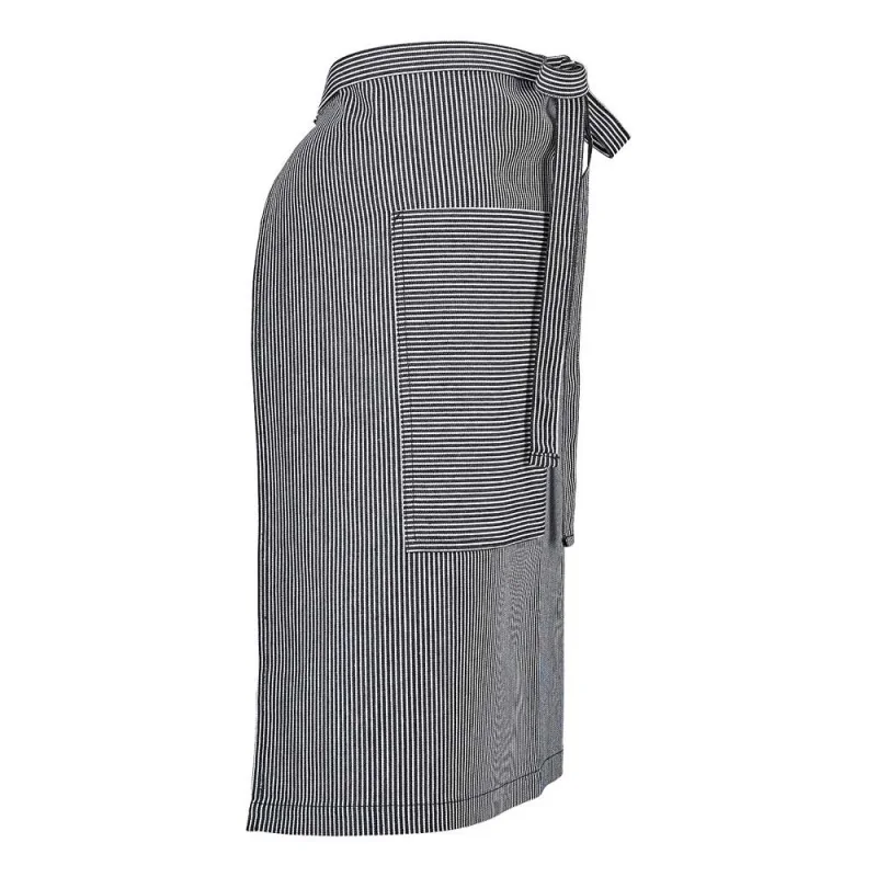 Barfly Rogue Mid-Bistro Apron - Navy/White Railroad Stripe Barfly Rogue Mid-Bistro Apron - Navy/White Railroad Stripe