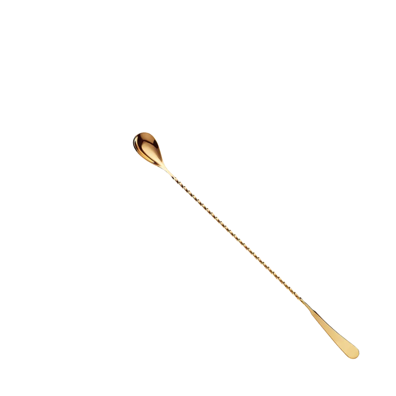 Barfly Japanese Style Bar Spoon - 13 3/16" (33.5 cm) - Gold Plated - Set of 12 Barfly Japanese Style Bar Spoon - 13 3/16" (33.5 cm) - Gold Plated - Set of 12