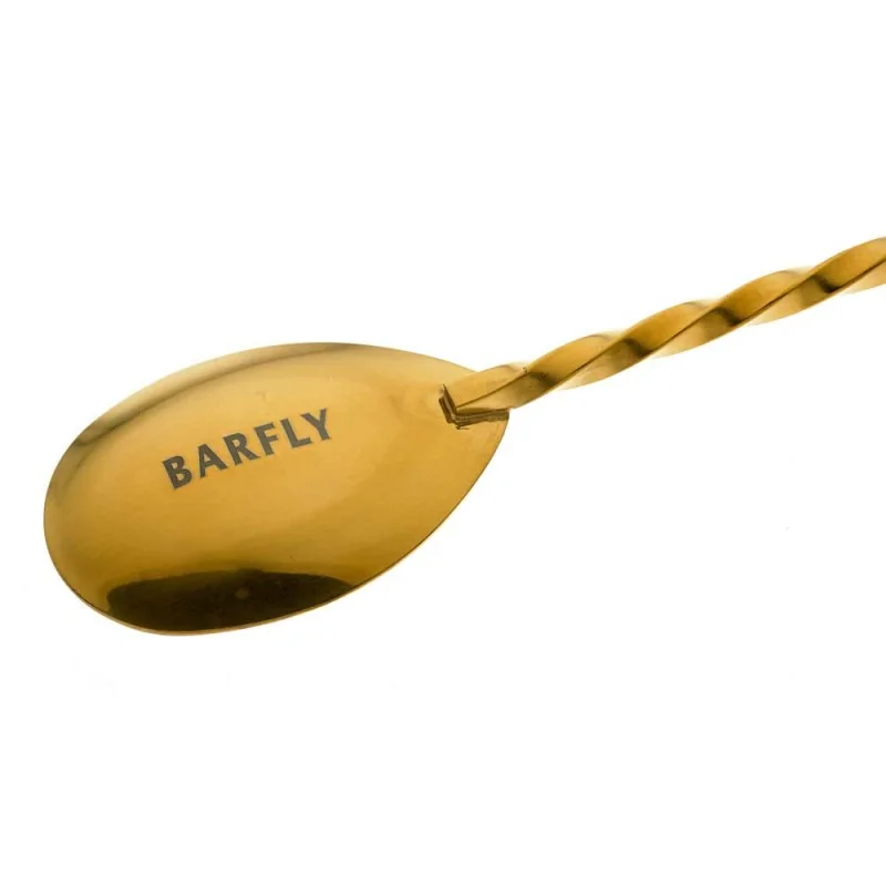 Barfly Classic Bar Spoon - 11 13/16" (30 cm) - Gold Plated - Set of 12