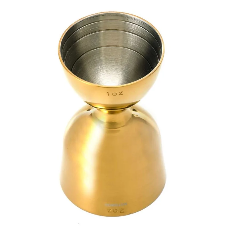 Barfly 1 x 2 oz Heavy-Duty Straight Rim Bell Jigger - Gold Plated - Set of 12 Barfly 1 x 2 oz Heavy-Duty Straight Rim Bell Jigger - Gold Plated - Set of 12