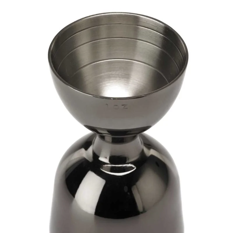 Barfly 1 x 2 oz Heavy-Duty Straight Rim Bell Jigger - Black - Set of 12 Barfly 1 x 2 oz Heavy-Duty Straight Rim Bell Jigger - Black - Set of 12
