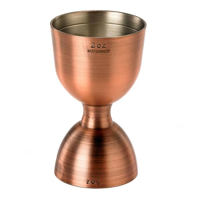 Barfly 1 x 2 oz Heavy-Duty Straight Rim Bell Jigger - Antique Copper - Set of 12 Barfly 1 x 2 oz Heavy-Duty Straight Rim Bell Jigger - Antique Copper - Set of 12