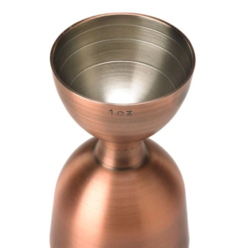 Barfly 1 x 2 oz Heavy-Duty Straight Rim Bell Jigger - Antique Copper - Set of 12 Barfly 1 x 2 oz Heavy-Duty Straight Rim Bell Jigger - Antique Copper - Set of 12