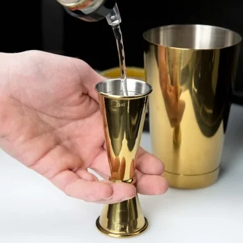 Barfly 1 x 2 oz Japanese Style Jigger - Gold Plated - Set of 12